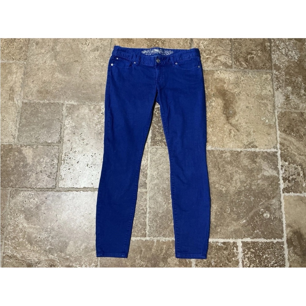 Express Zelda Women's Vibrant Blue Jean Leggings - Picture 2 of 7